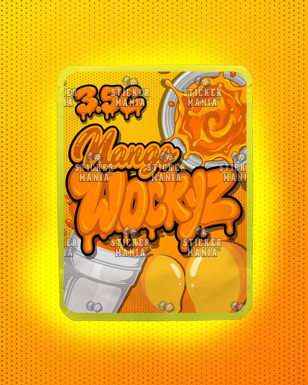 Wockyz Mango | Pre-Made Sticker Bag | 3.5g