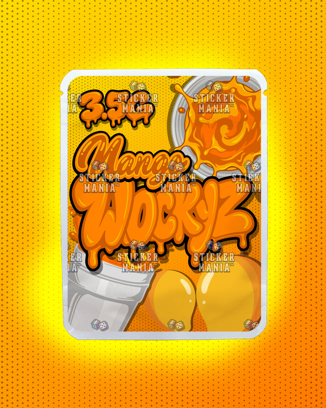 Wockyz Mango | Pre-Made Sticker Bag | 3.5g