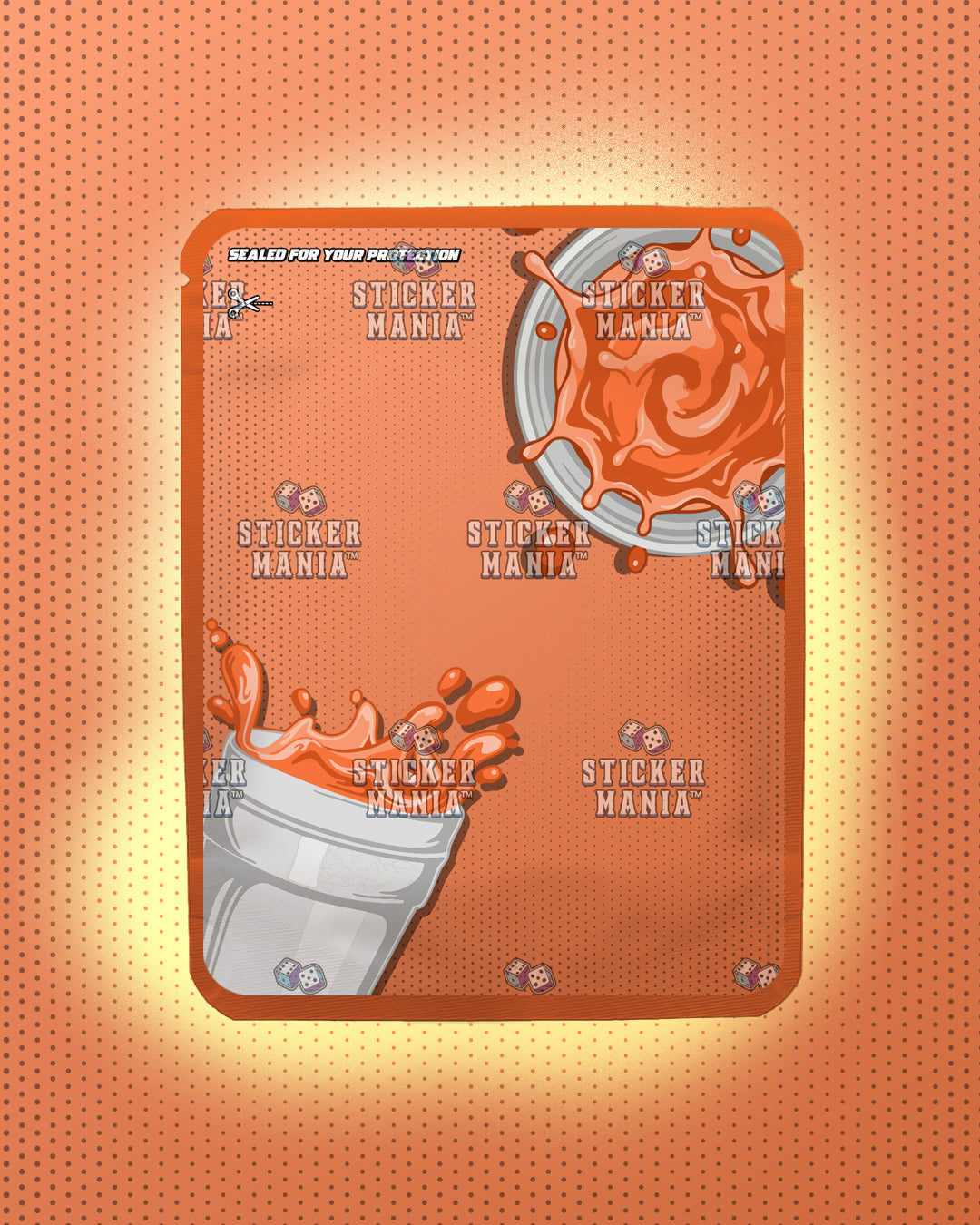Wockyz Peach | Pre-Made Sticker Bag | 3.5g