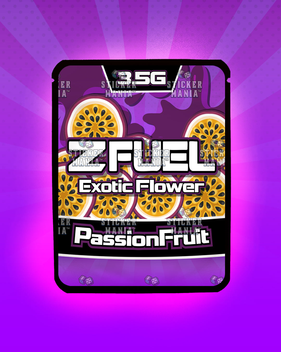 Z Fuel Passion Fruit | Pre-Made Sticker Bag | 3.5g