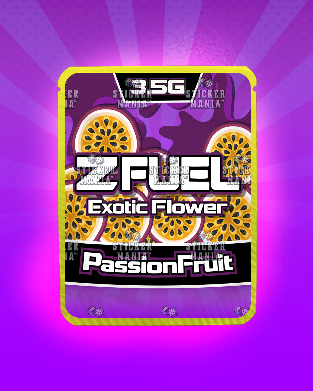 Z Fuel Passion Fruit | Pre-Made Sticker Bag | 3.5g
