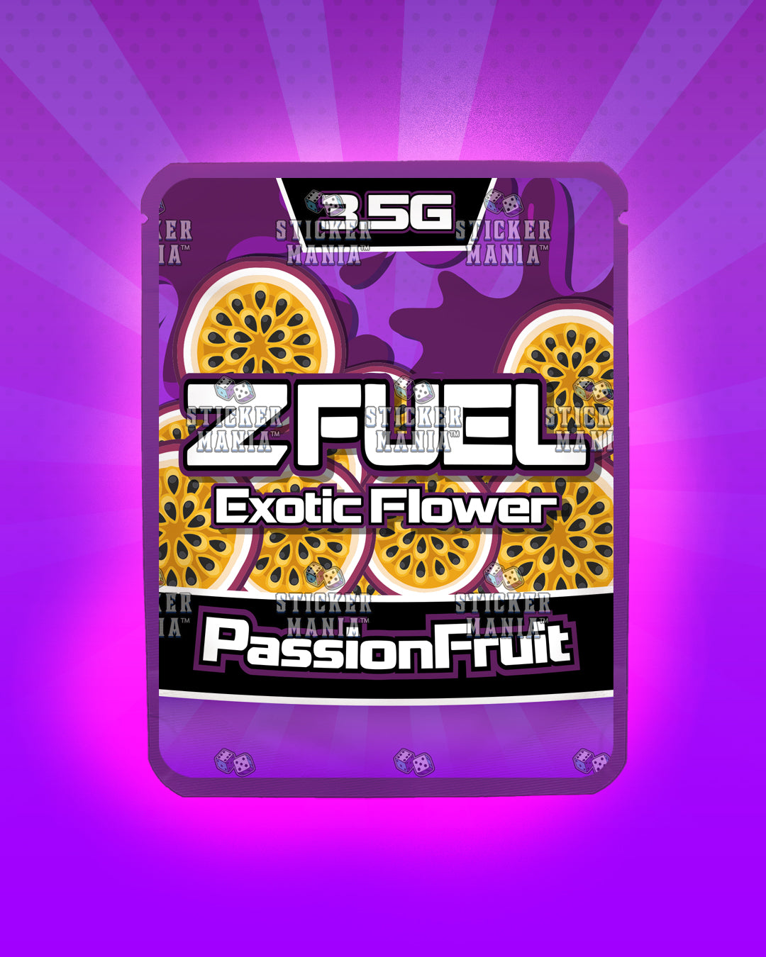 Z Fuel Passion Fruit | Pre-Made Sticker Bag | 3.5g