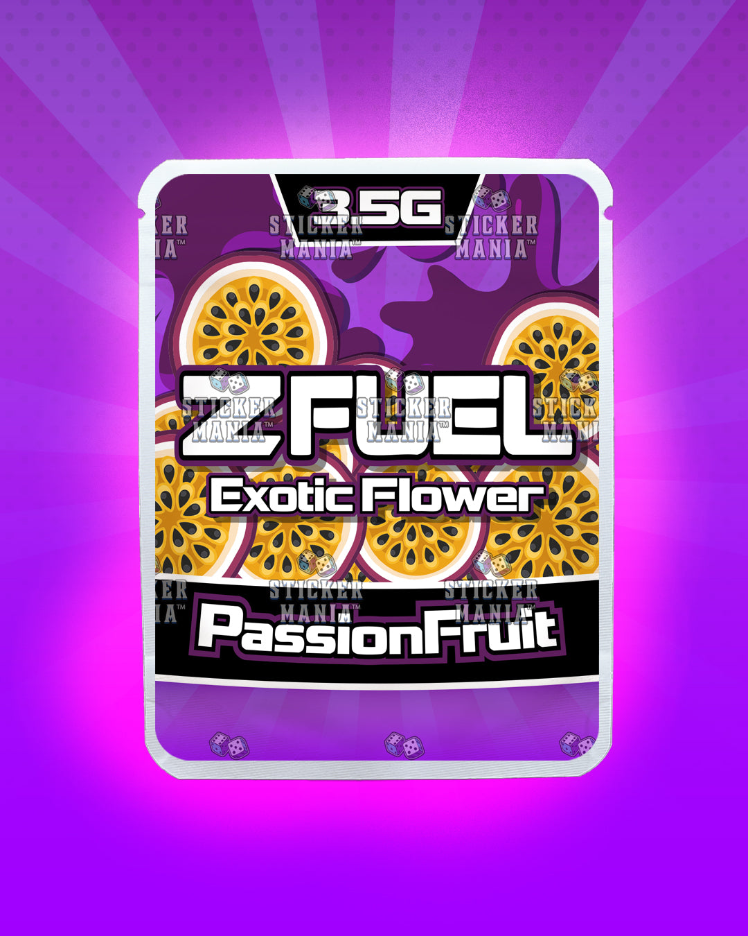 Z Fuel Passion Fruit | Pre-Made Sticker Bag | 3.5g
