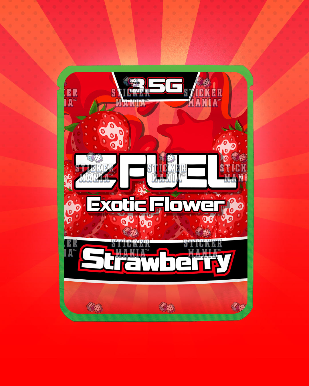Z Fuel Strawberry | Pre-Made Sticker Bag | 3.5g