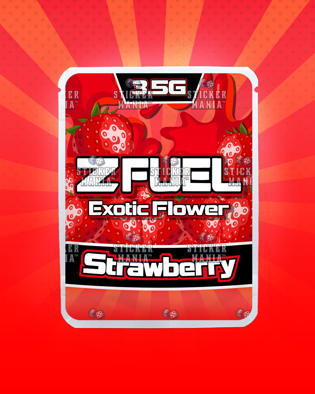 Z Fuel Strawberry | Pre-Made Sticker Bag | 3.5g