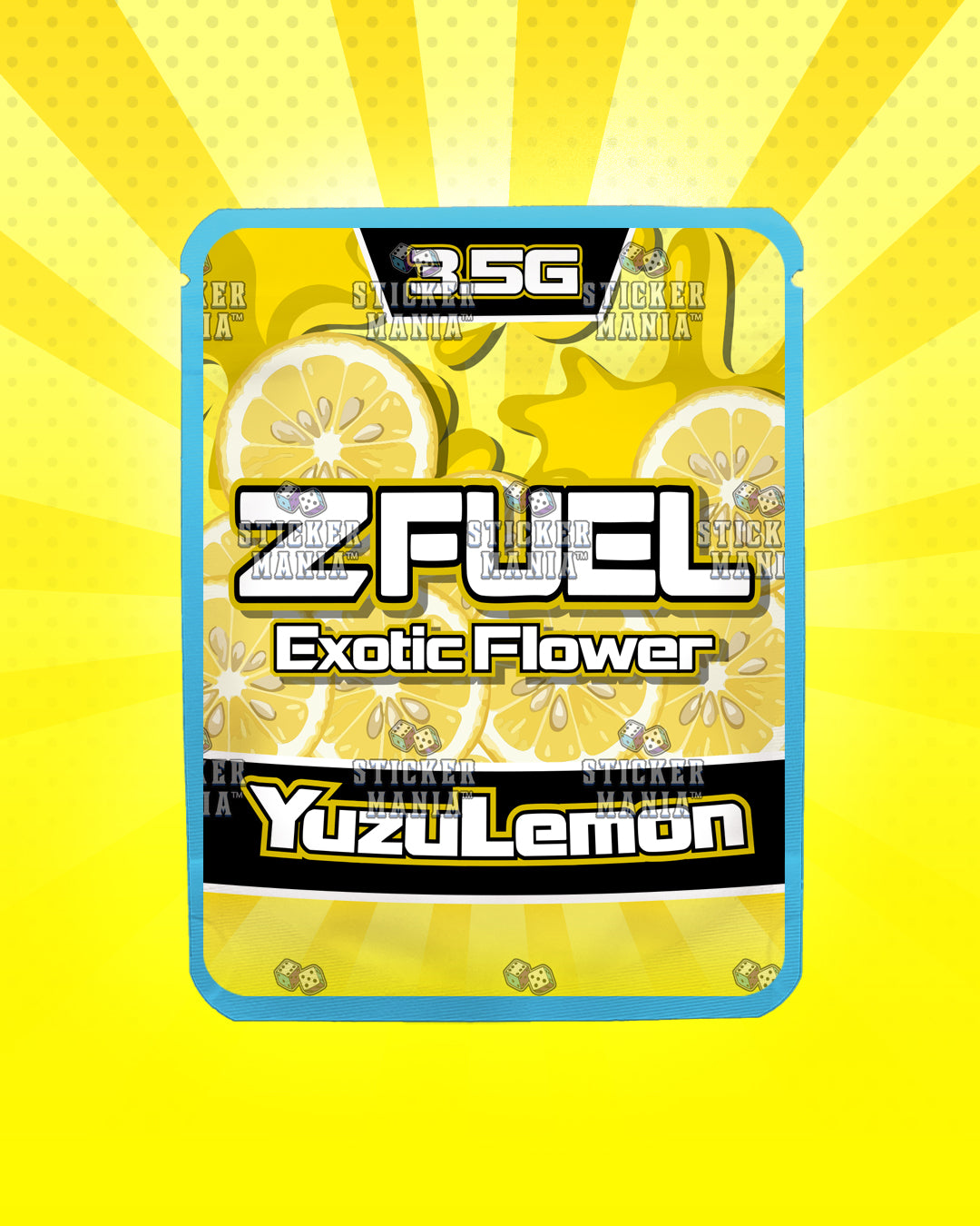 Z Fuel Yuzu Lemon | Pre-Made Sticker Bag | 3.5g