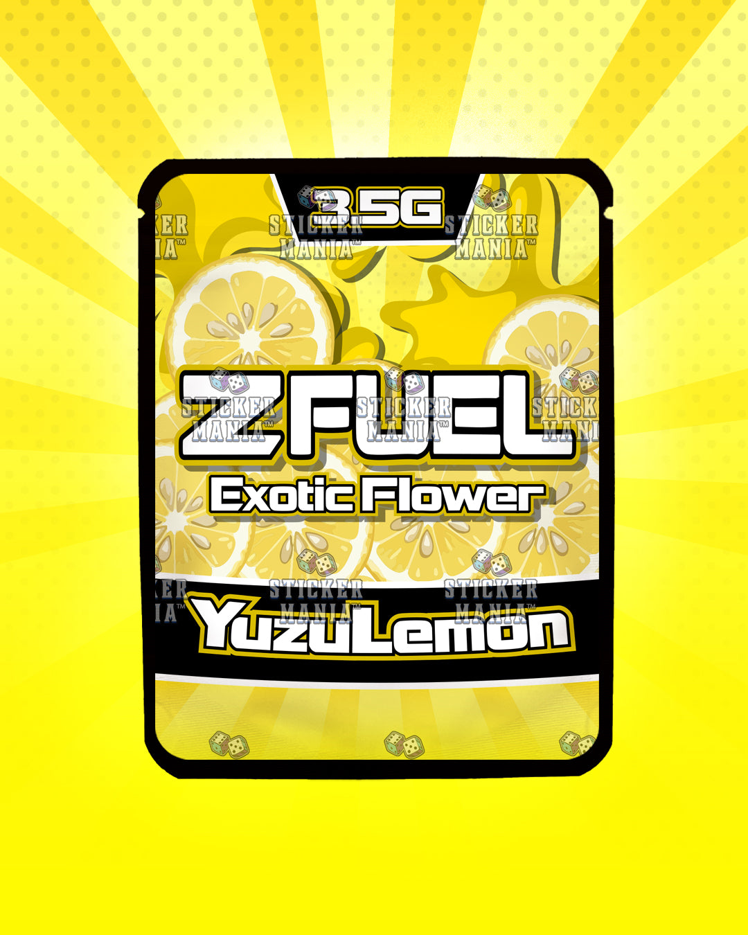 Z Fuel Yuzu Lemon | Pre-Made Sticker Bag | 3.5g