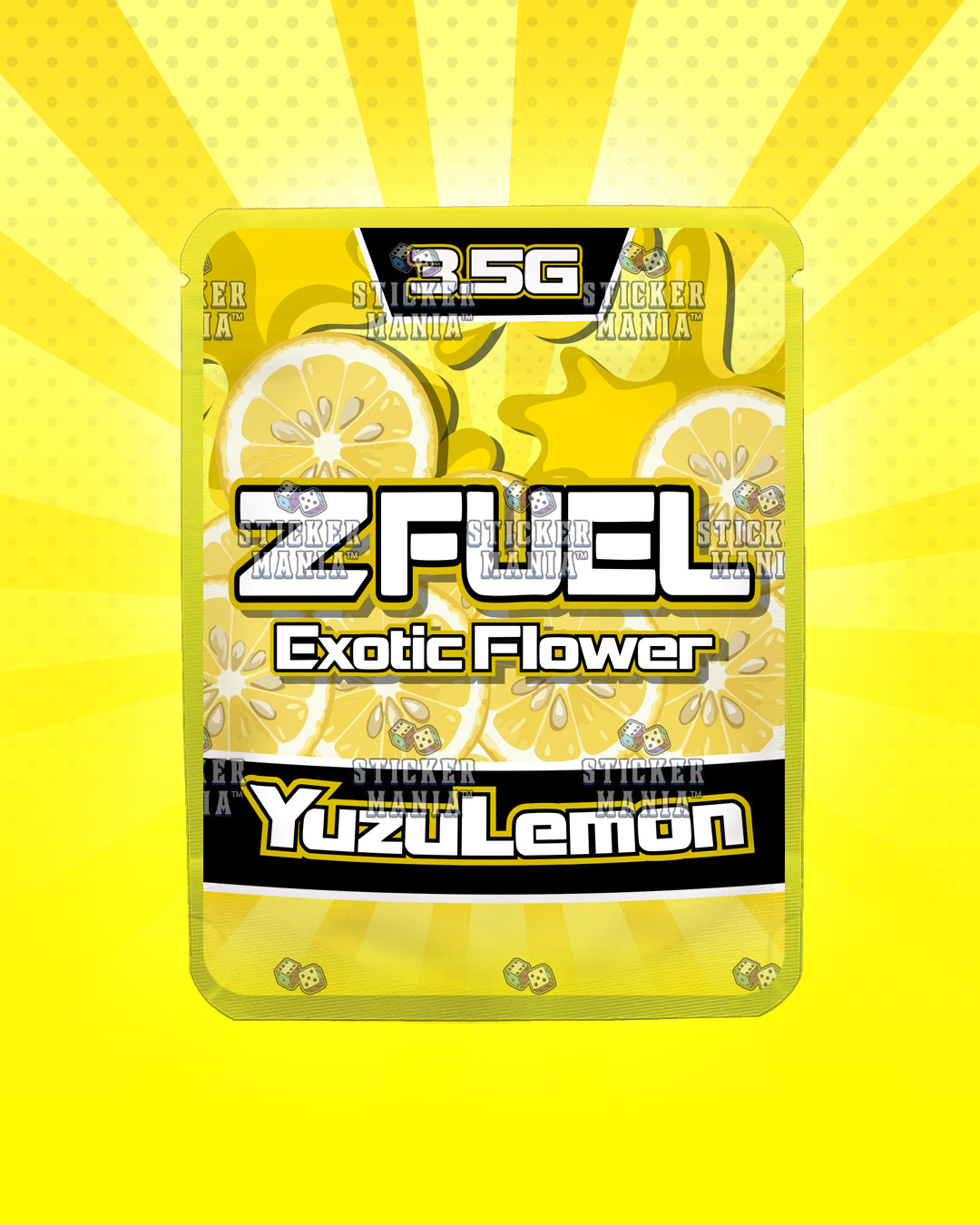 Z Fuel Yuzu Lemon | Pre-Made Sticker Bag | 3.5g