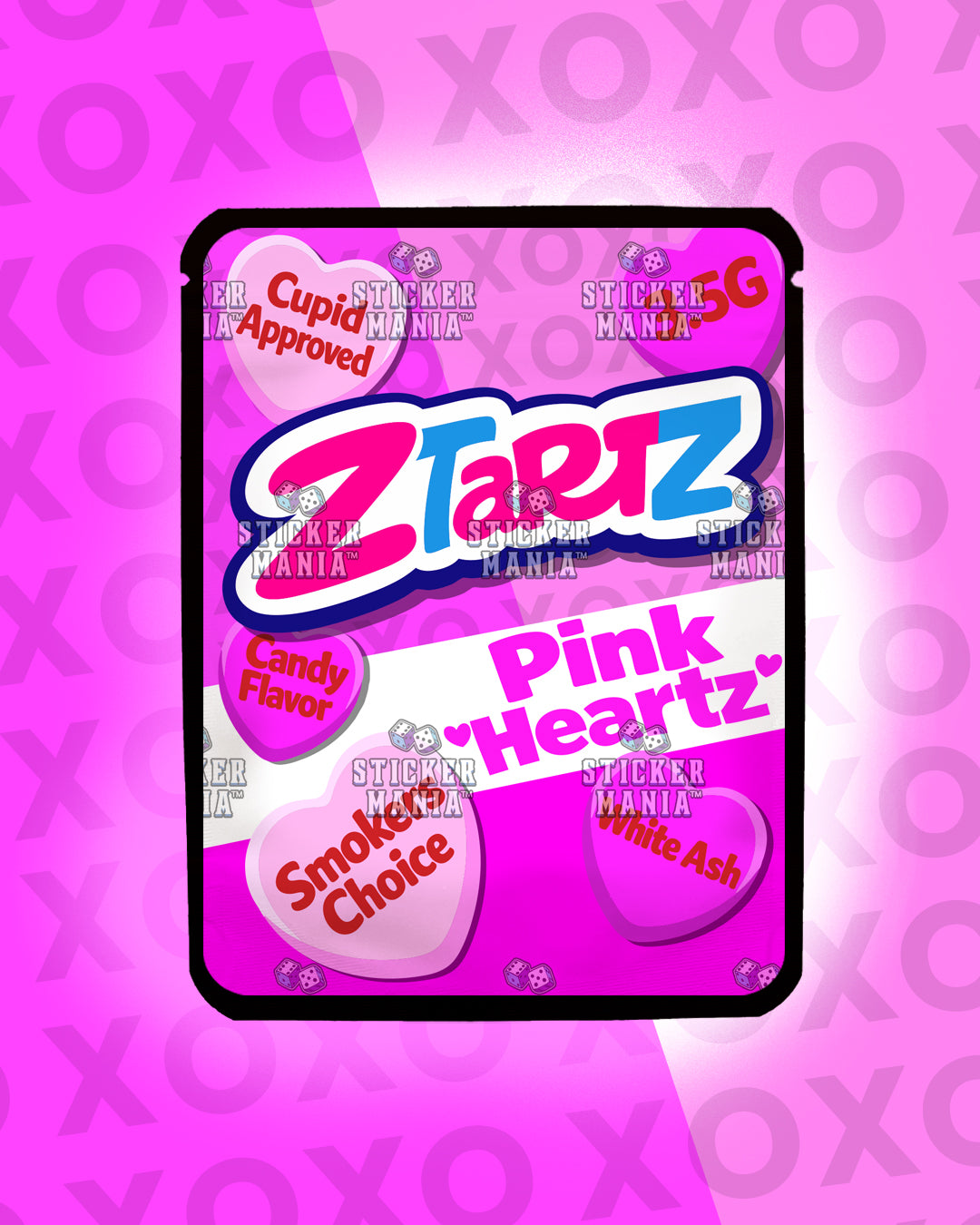Z Tartz Pink Heartz | Pre-Made Sticker Bag | 3.5g