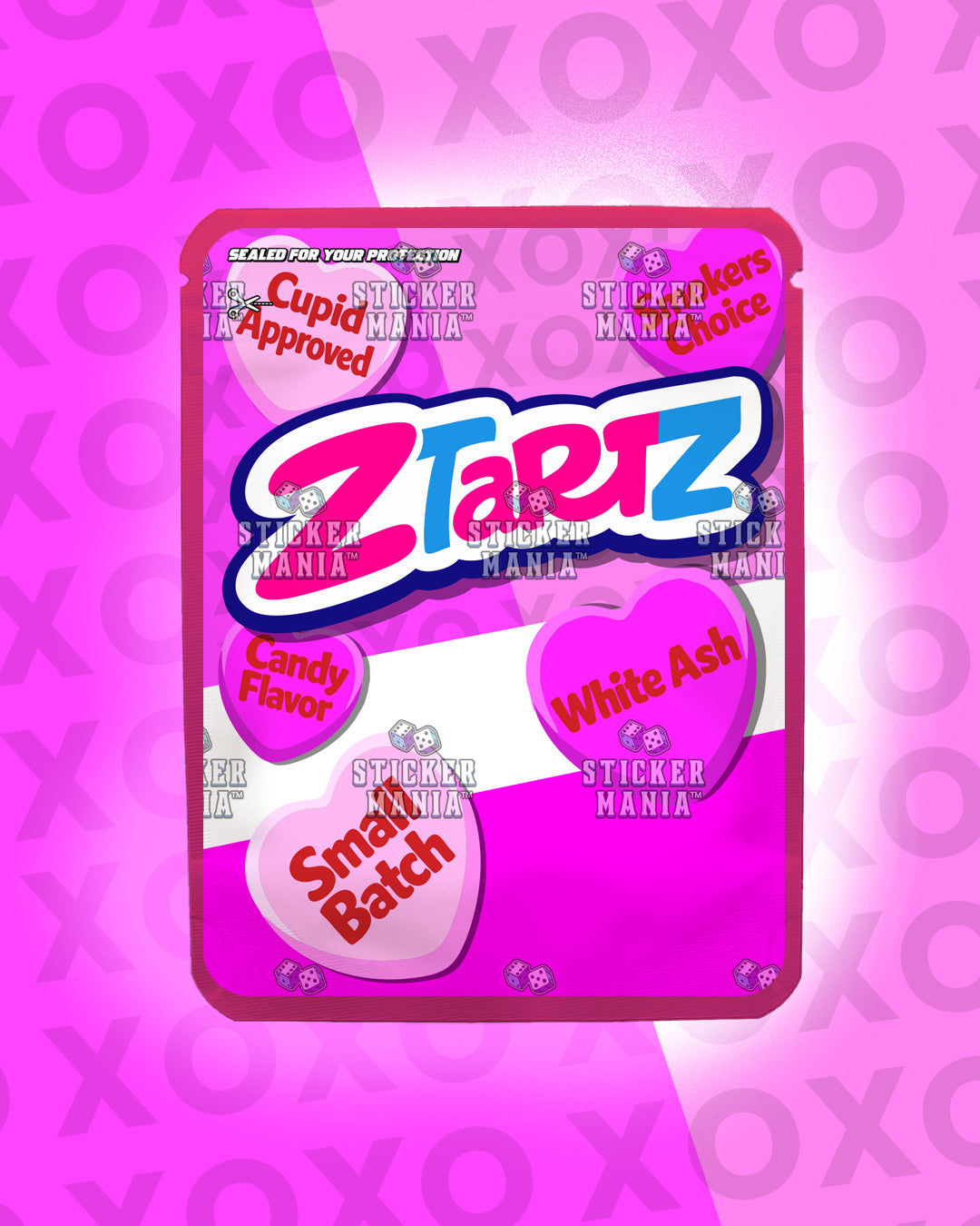 Z Tartz Pink Heartz | Pre-Made Sticker Bag | 3.5g