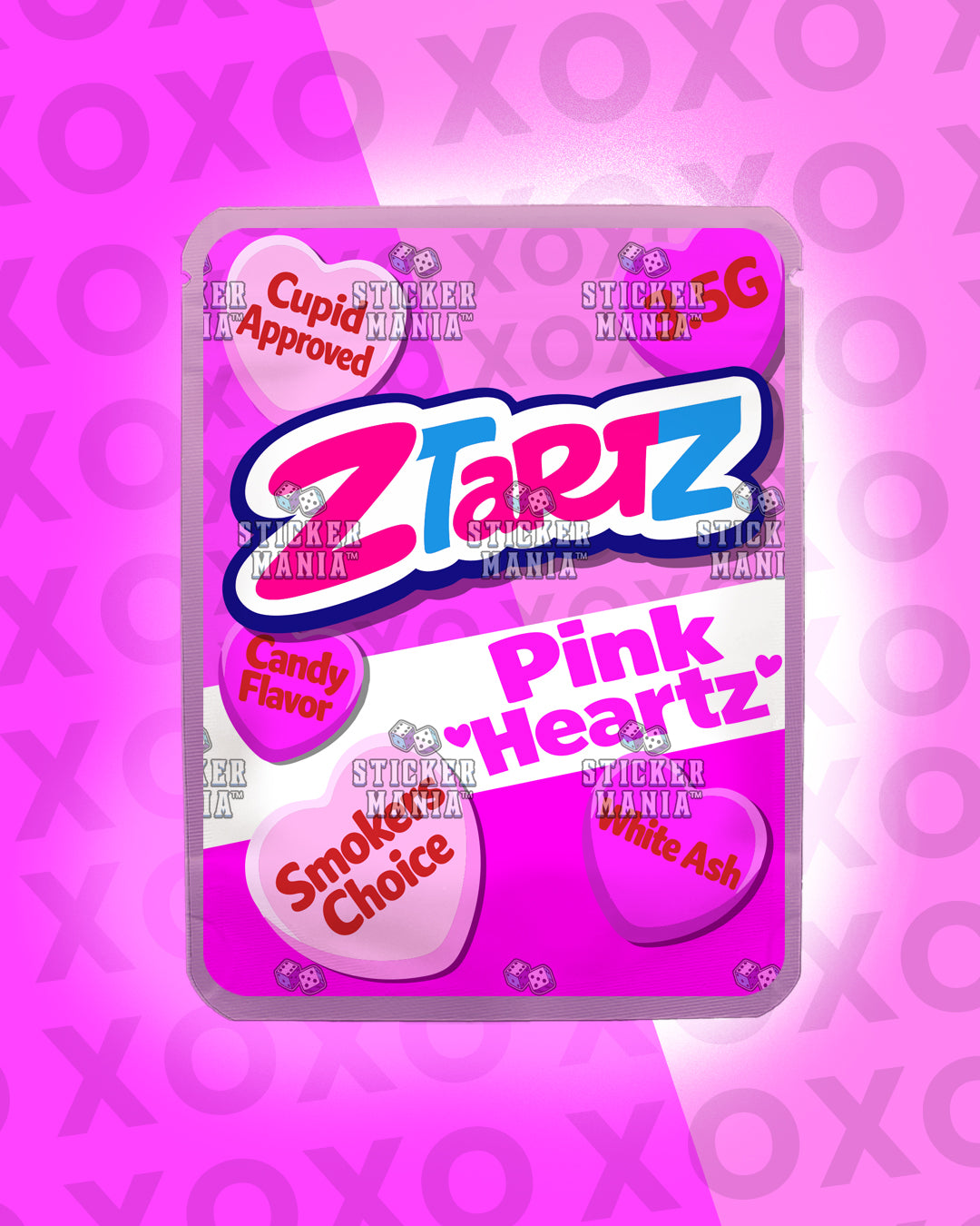 Z Tartz Pink Heartz | Pre-Made Sticker Bag | 3.5g