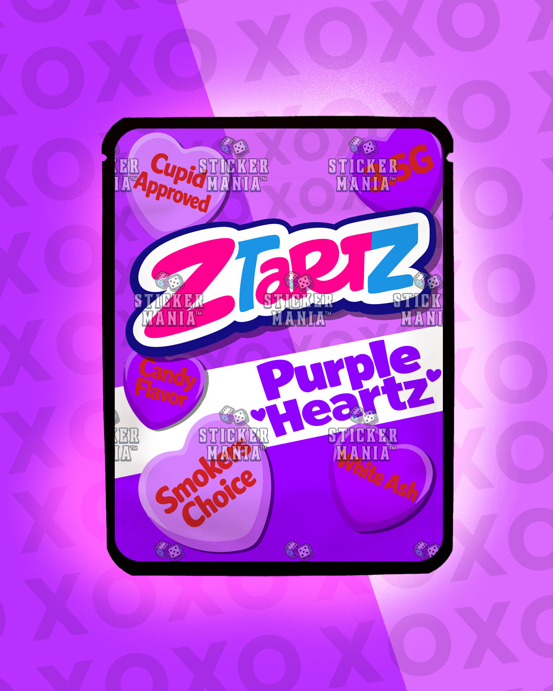 Z Tartz Purple Heartz | Pre-Made Sticker Bag | 3.5g