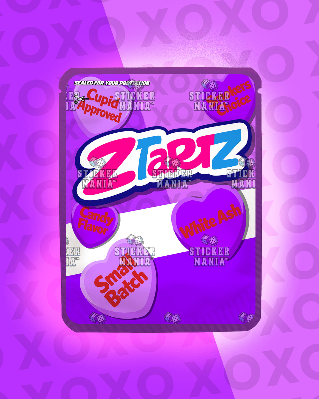 Z Tartz Purple Heartz | Pre-Made Sticker Bag | 3.5g
