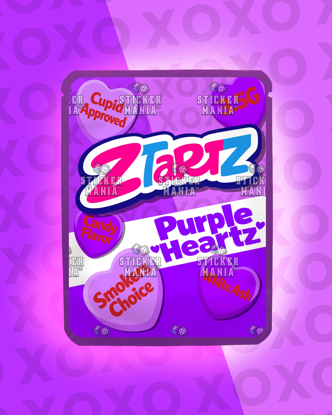 Z Tartz Purple Heartz | Pre-Made Sticker Bag | 3.5g