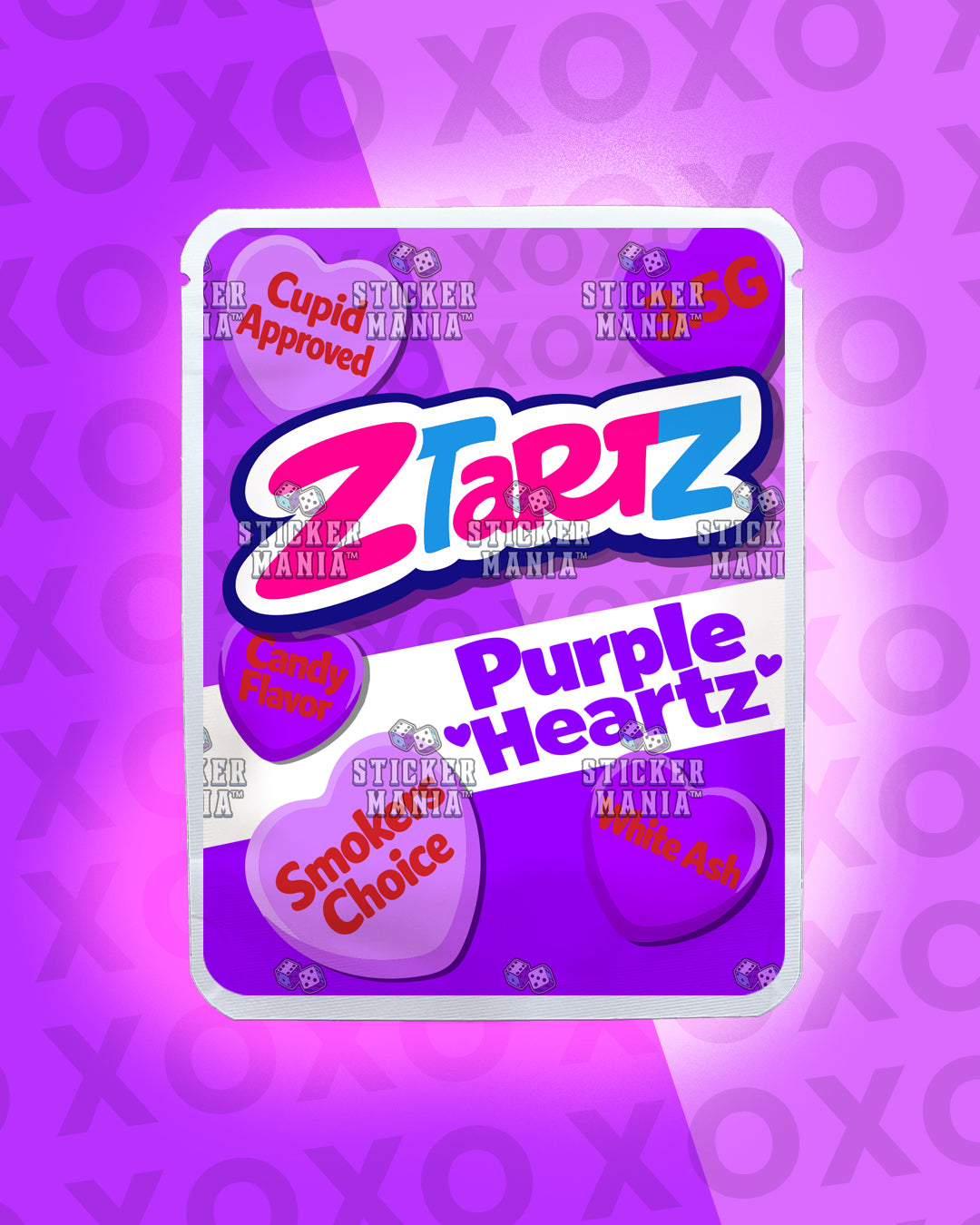 Z Tartz Purple Heartz | Pre-Made Sticker Bag | 3.5g