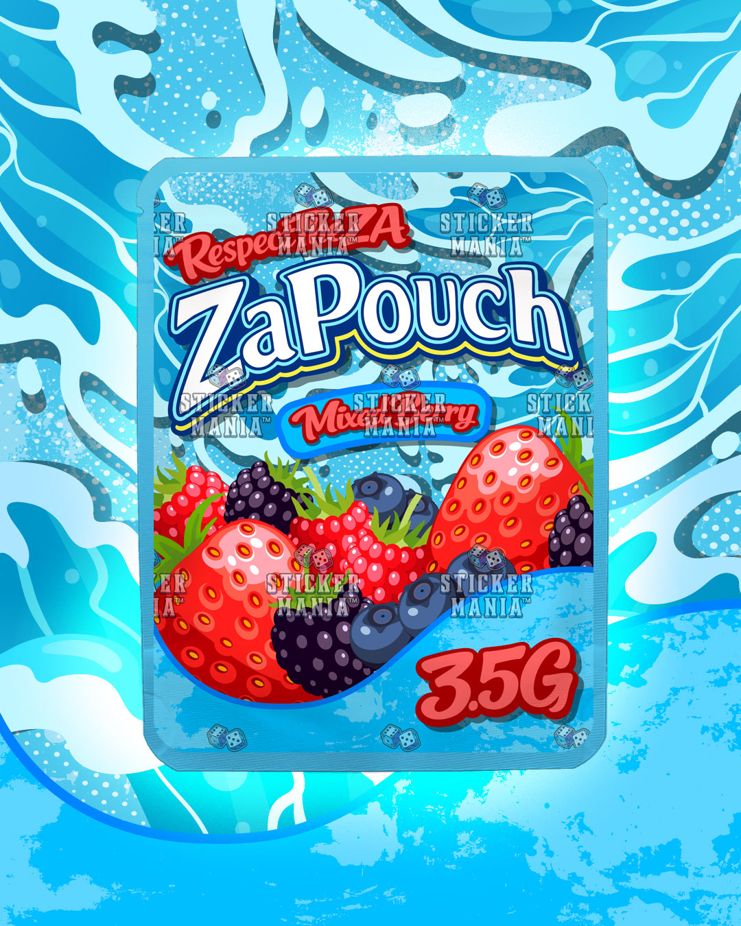 Za Pouch Mixed Berry | Pre-Made Sticker Bag | 3.5g