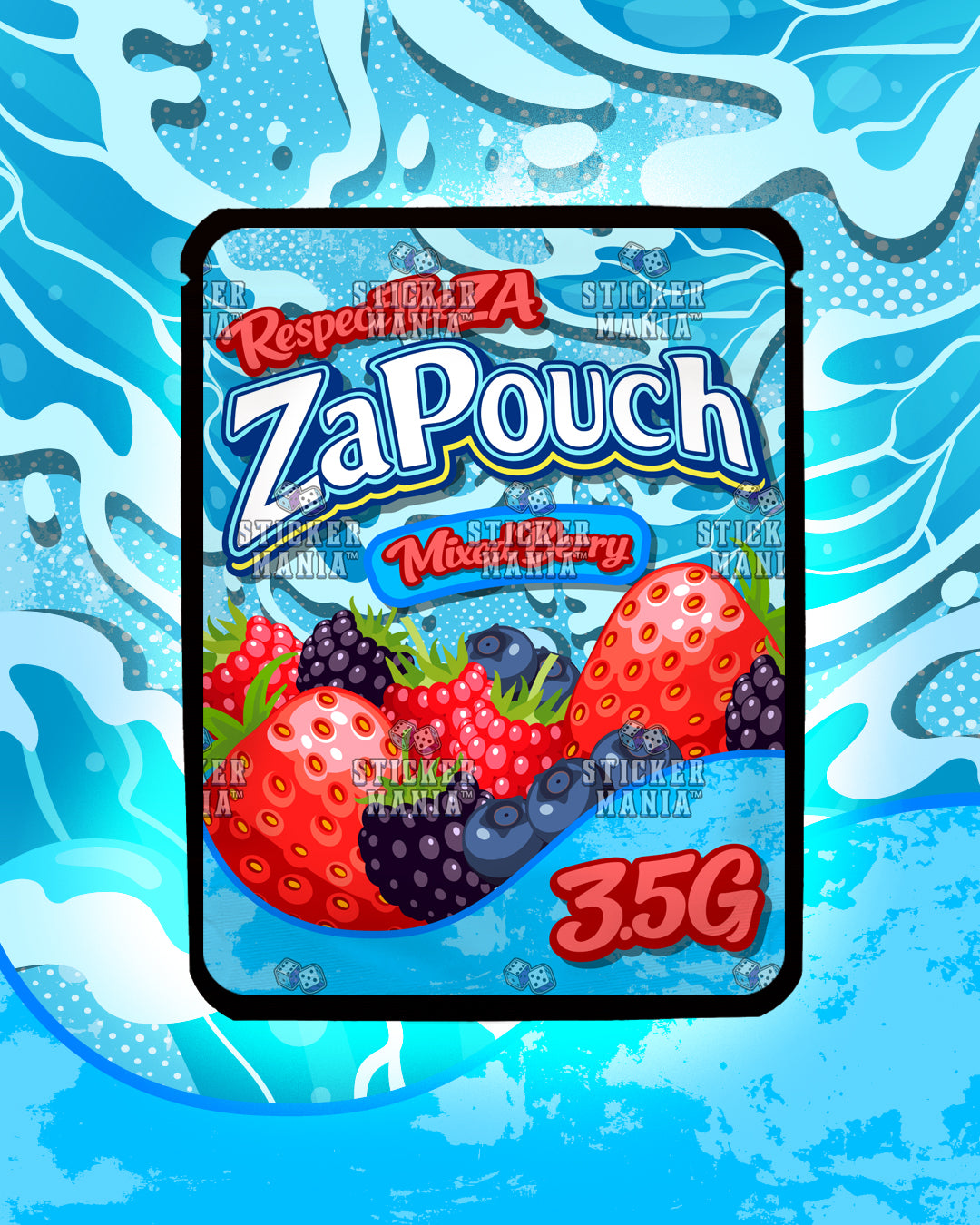 Za Pouch Mixed Berry | Pre-Made Sticker Bag | 3.5g