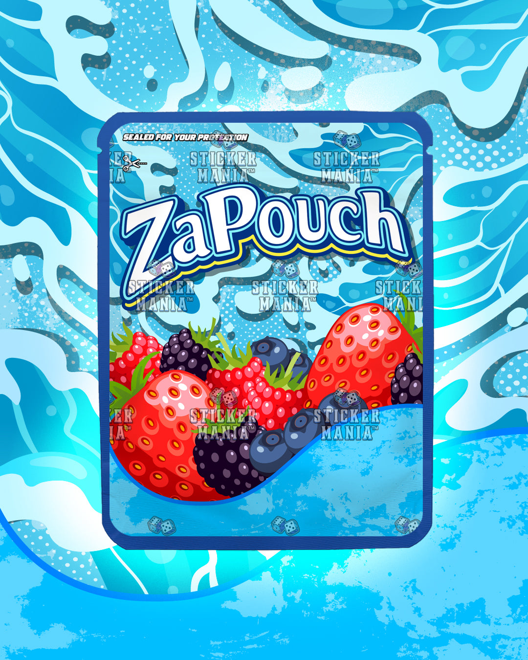 Za Pouch Mixed Berry | Pre-Made Sticker Bag | 3.5g