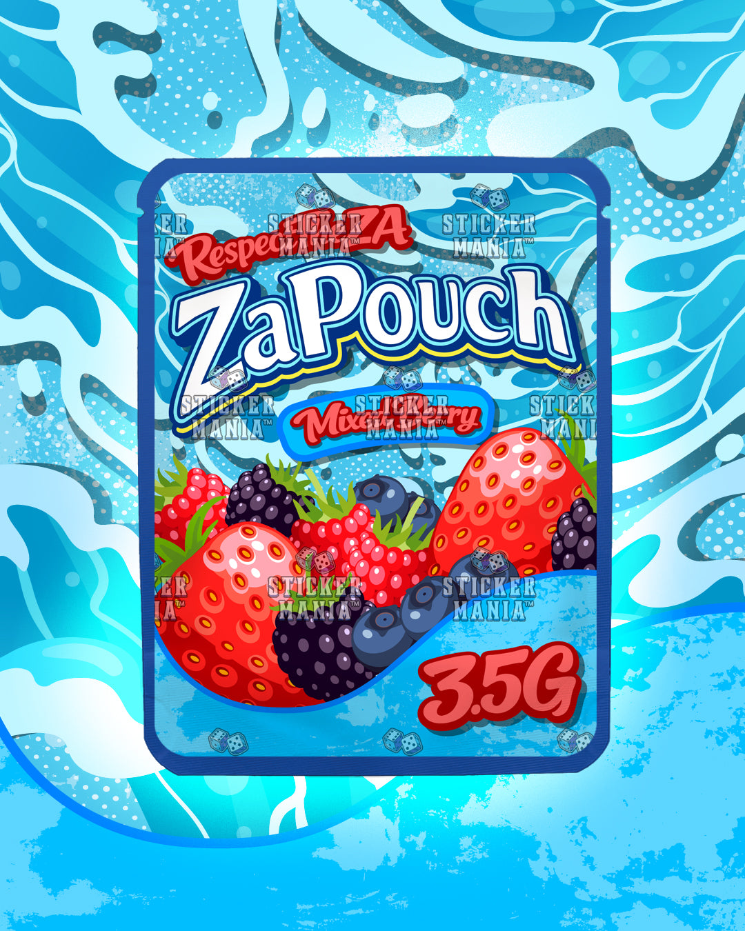 Za Pouch Mixed Berry | Pre-Made Sticker Bag | 3.5g