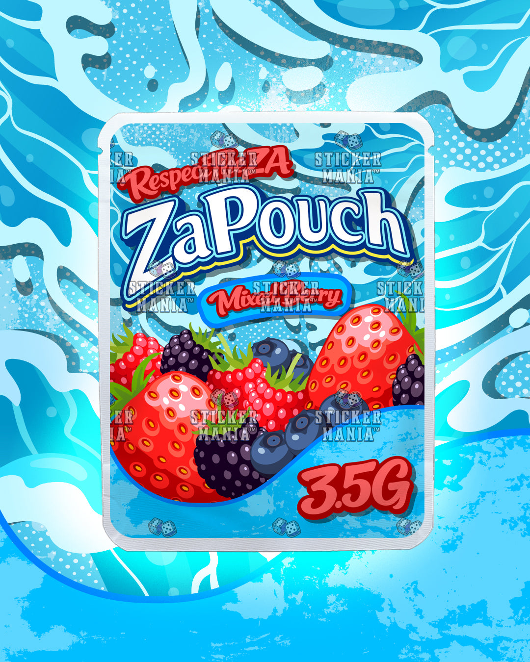 Za Pouch Mixed Berry | Pre-Made Sticker Bag | 3.5g