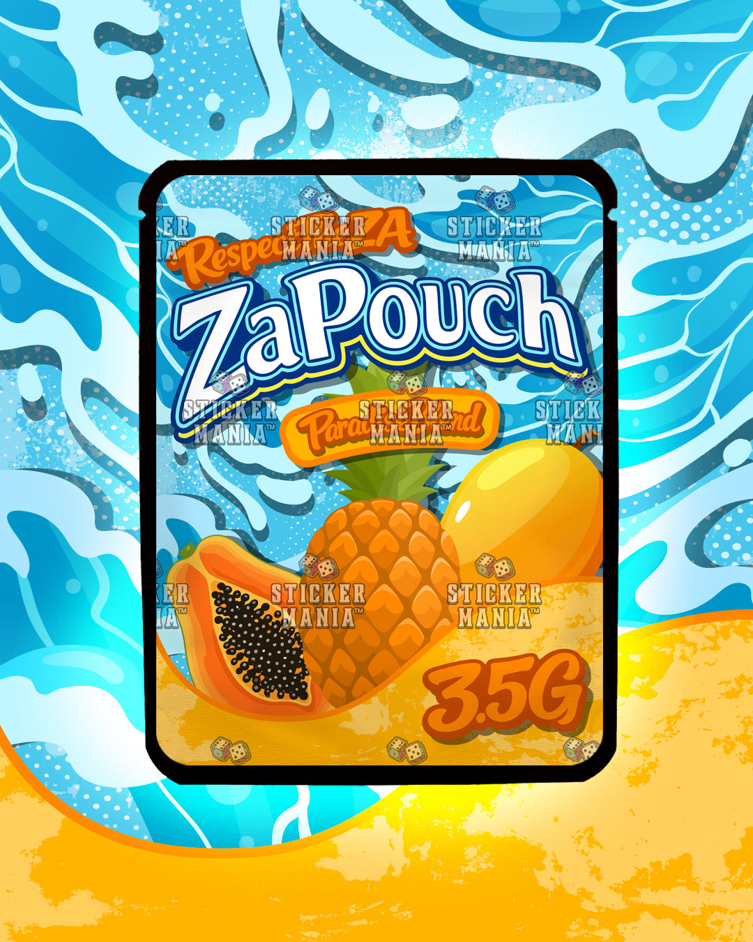 Za Pouch Paradise Blend | Pre-Made Sticker Bag | 3.5g