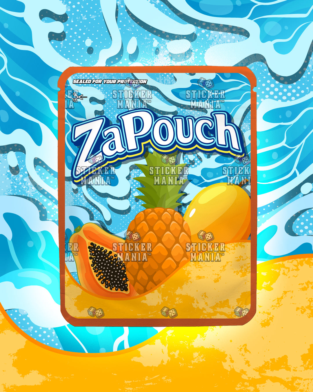 Za Pouch Paradise Blend | Pre-Made Sticker Bag | 3.5g