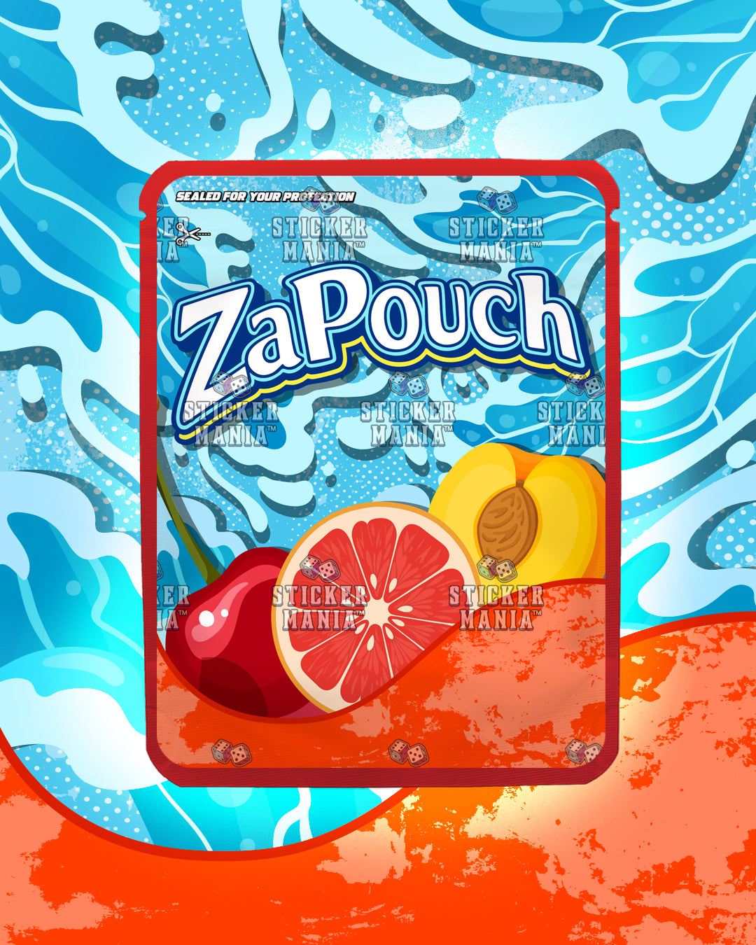 Za Pouch Sunset Punch | Pre-Made Sticker Bag | 3.5g