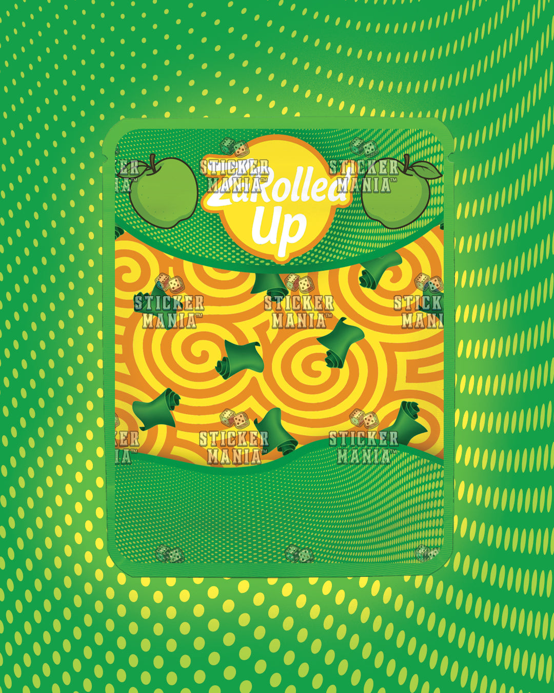 Za Rolled Up Apple | Pre-Made Sticker Bag | 3.5g