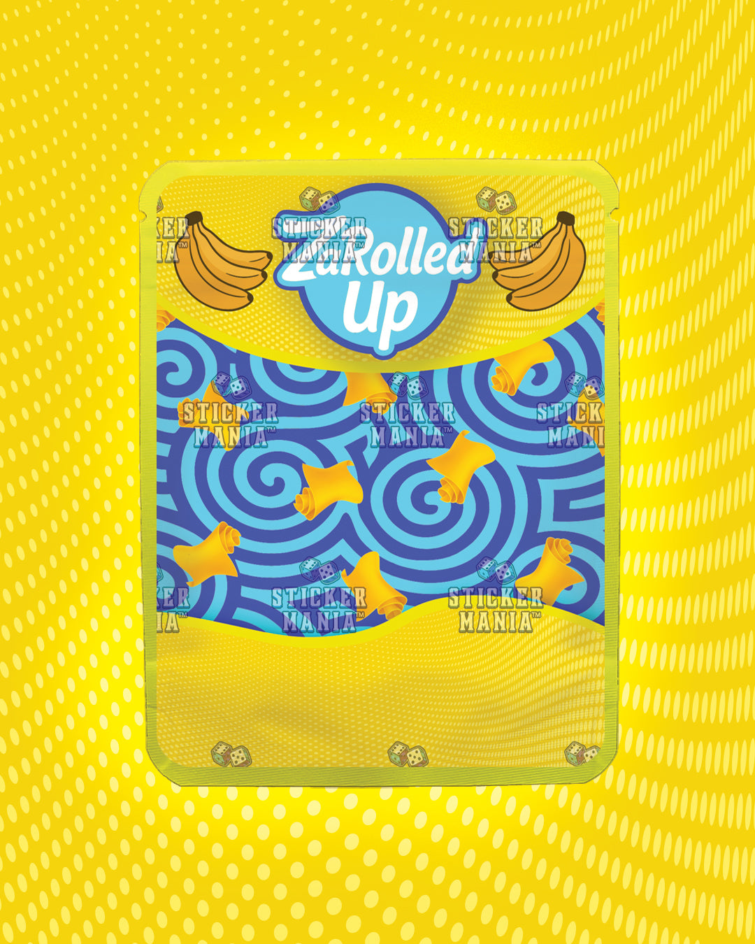 Za Rolled Up Banana | Pre-Made Sticker Bag | 3.5g