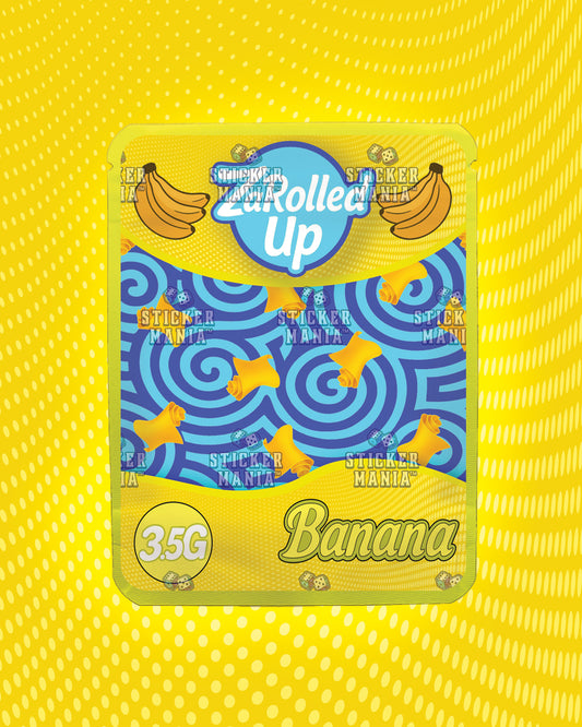 Za Rolled Up Banana | Pre-Made Sticker Bag | 3.5g