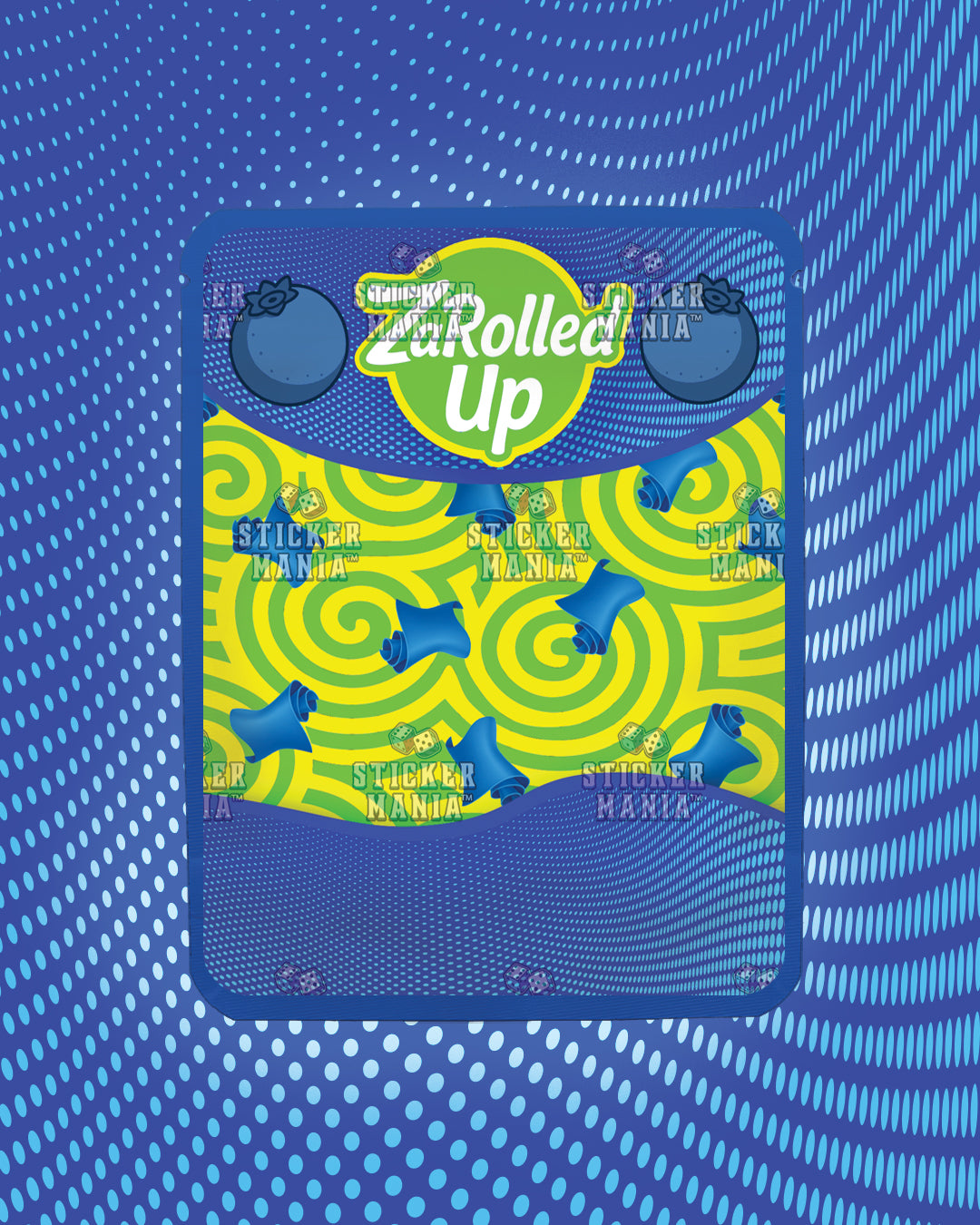 Za Rolled Up Blueberry | Pre-Made Sticker Bag | 3.5g