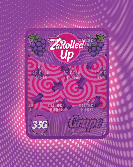 Za Rolled Up Grape | Pre-Made Sticker Bag | 3.5g