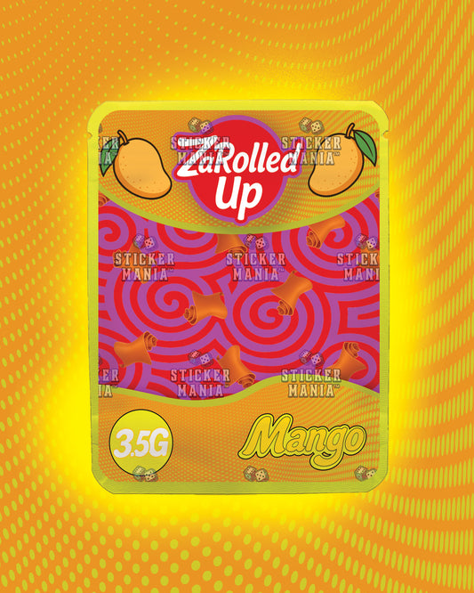 Za Rolled Up Mango | Pre-Made Sticker Bag | 3.5g