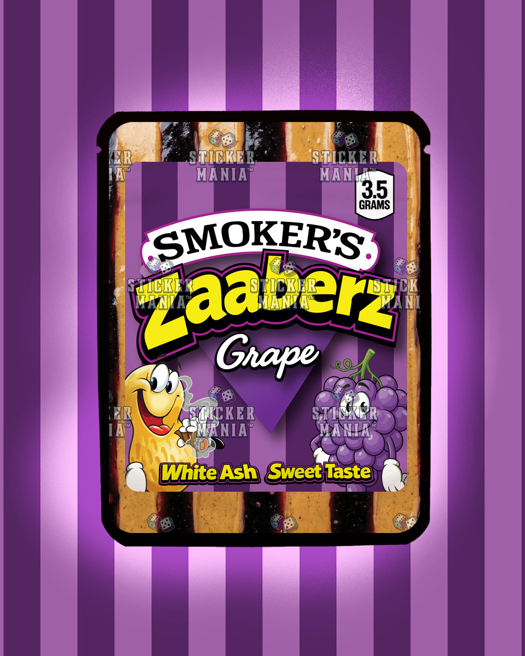 Zaaberz Grape | Pre-Made Sticker Bag | 3.5g