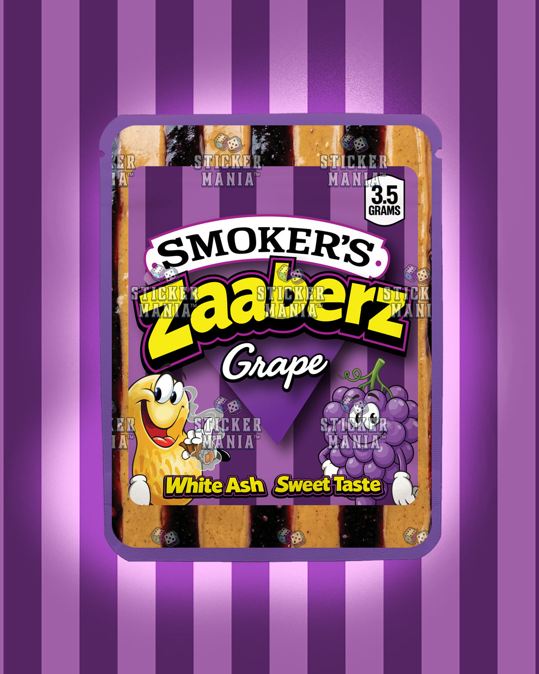 Zaaberz Grape | Pre-Made Sticker Bag | 3.5g