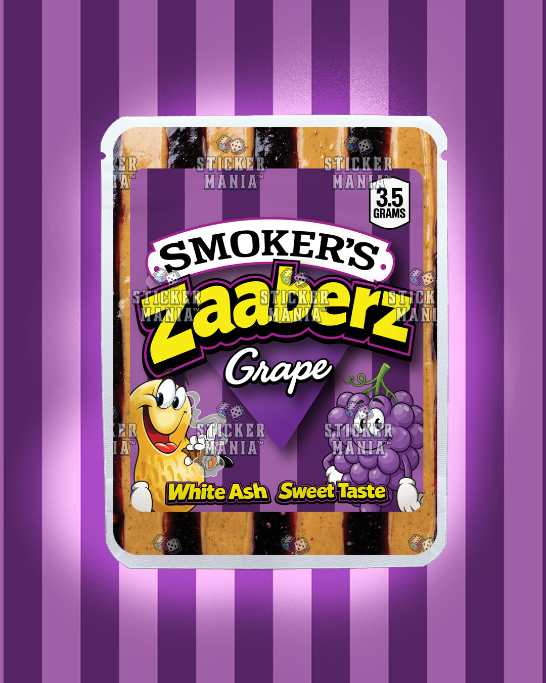 Zaaberz Grape | Pre-Made Sticker Bag | 3.5g
