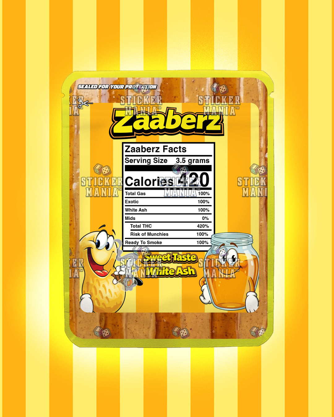 Zaaberz Honey | Pre-Made Sticker Bag | 3.5g