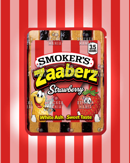 Zaaberz Strawberry | Pre-Made Sticker Bag | 3.5g