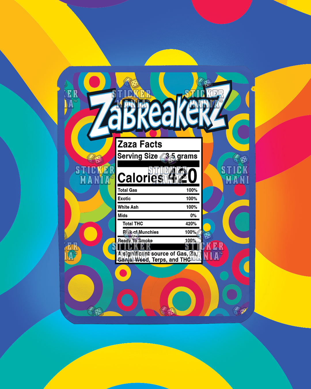Zabreakerz Berry | Pre-Made Sticker Bag | 3.5g