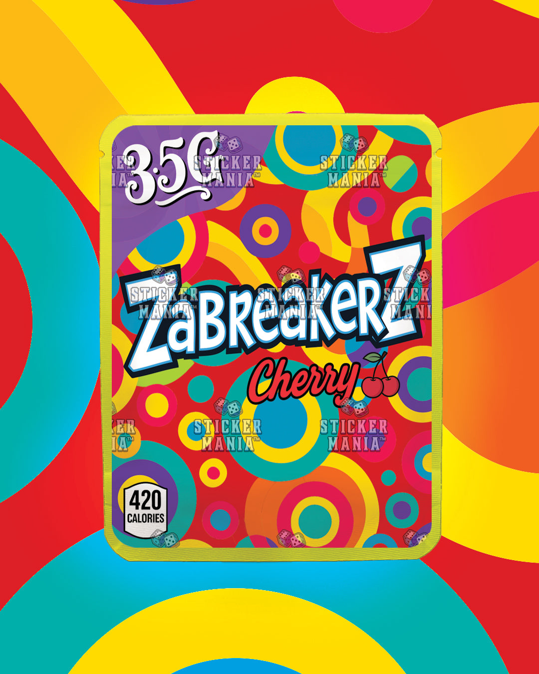 Zabreakerz Cherry | Pre-Made Sticker Bag | 3.5g
