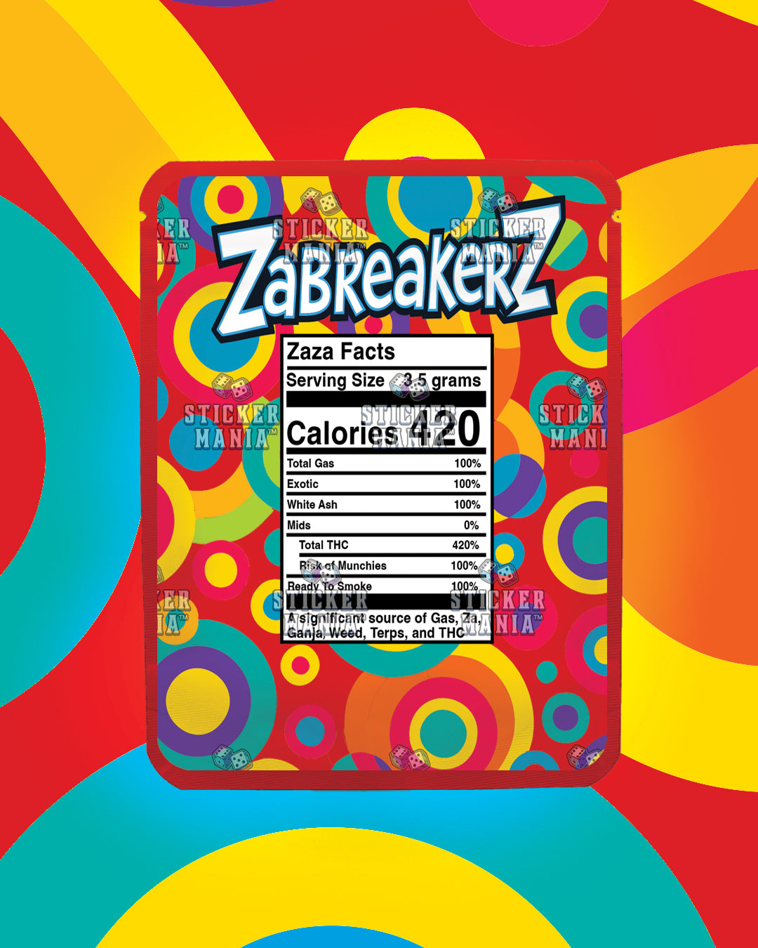 Zabreakerz Cherry | Pre-Made Sticker Bag | 3.5g