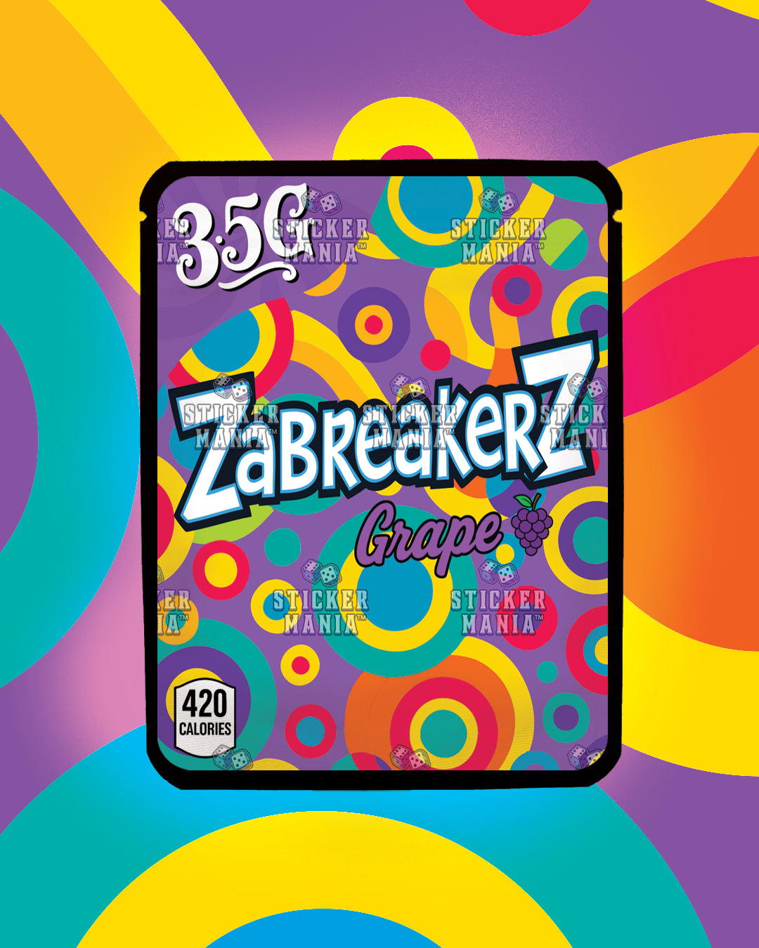 Zabreakerz Grape | Pre-Made Sticker Bag | 3.5g