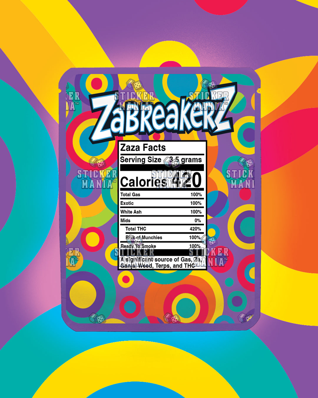 Zabreakerz Grape | Pre-Made Sticker Bag | 3.5g