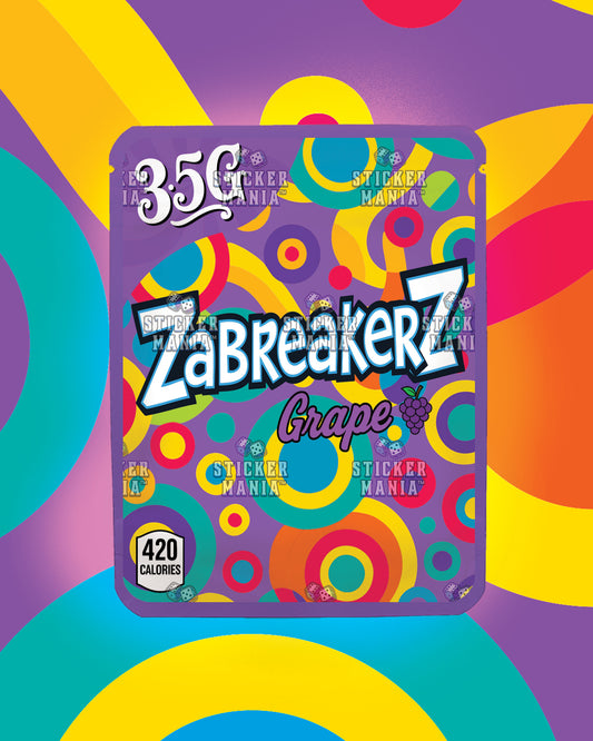 Zabreakerz Grape | Pre-Made Sticker Bag | 3.5g