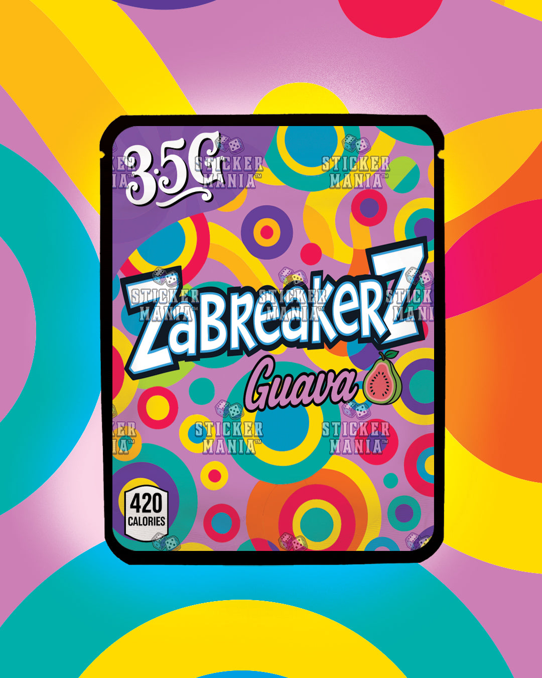 Zabreakerz Guava | Pre-Made Sticker Bag | 3.5g