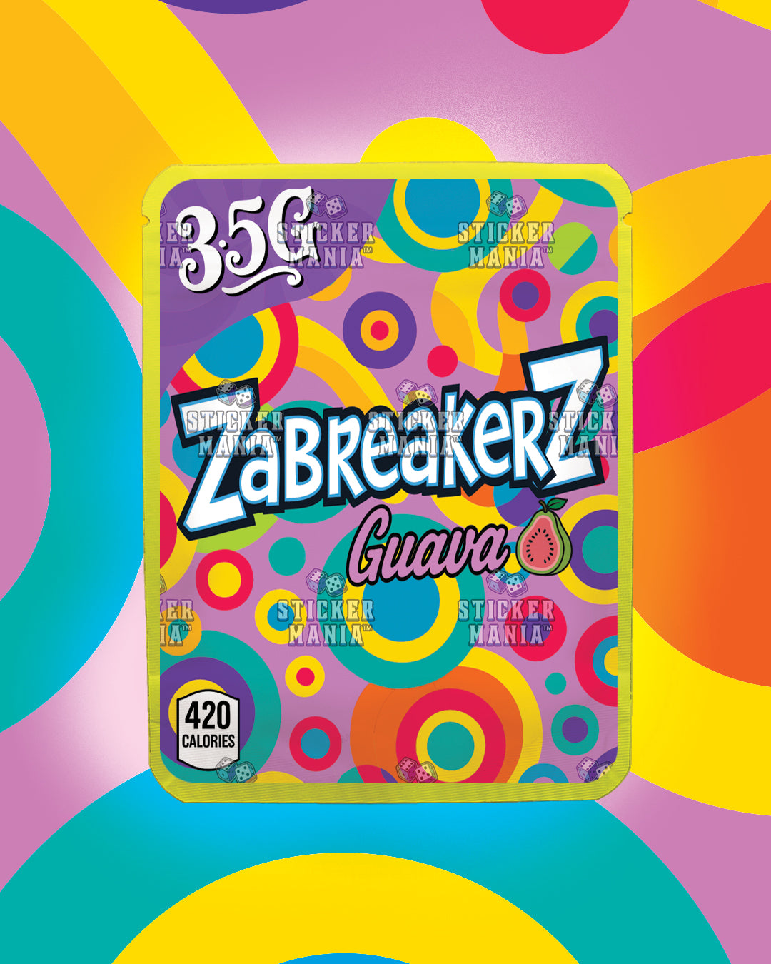 Zabreakerz Guava | Pre-Made Sticker Bag | 3.5g
