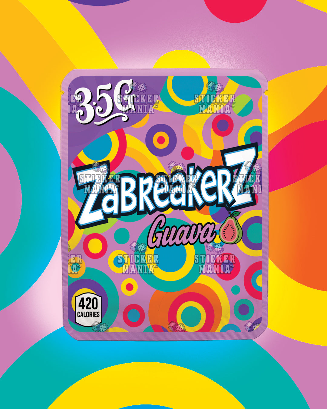 Zabreakerz Guava | Pre-Made Sticker Bag | 3.5g