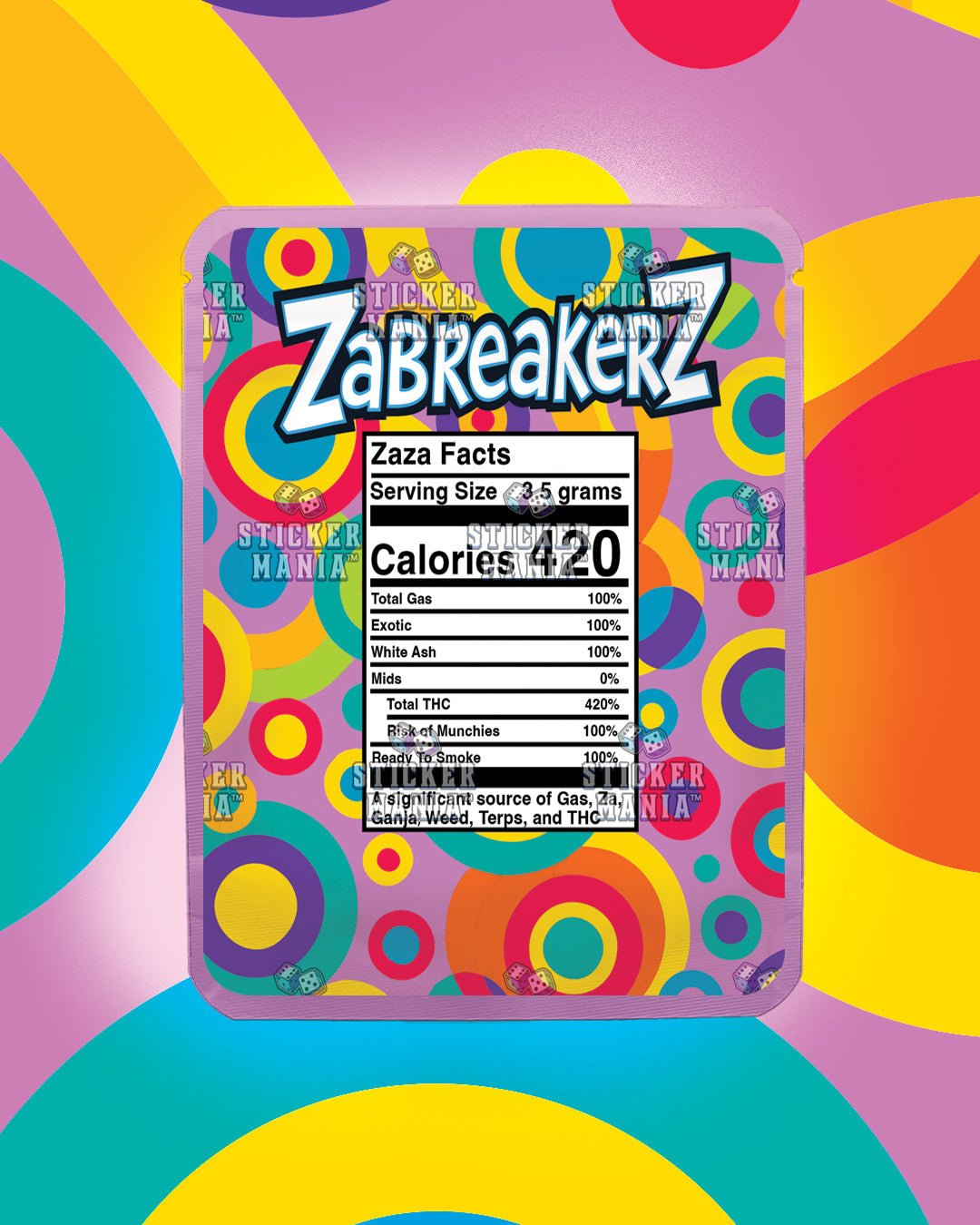 Zabreakerz Guava | Pre-Made Sticker Bag | 3.5g
