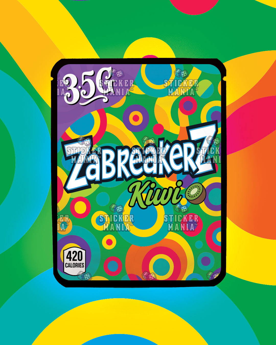 Zabreakerz Kiwi | Pre-Made Sticker Bag | 3.5g