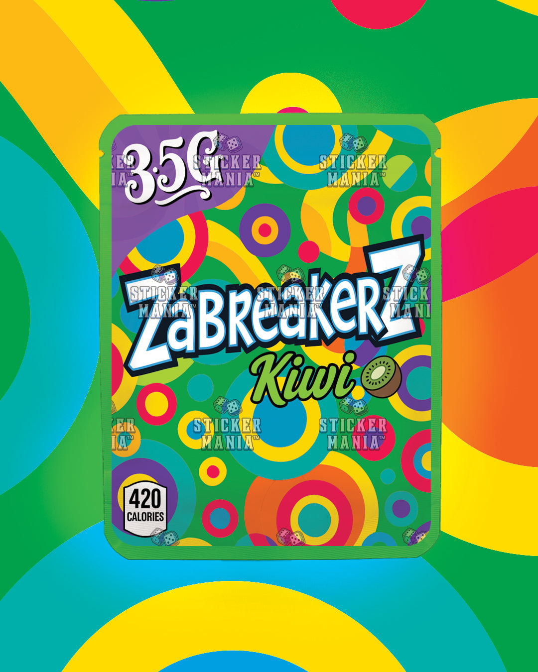 Zabreakerz Kiwi | Pre-Made Sticker Bag | 3.5g